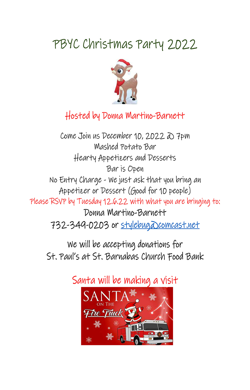 PBYC Annual Christmas Party Dec 10, 2022